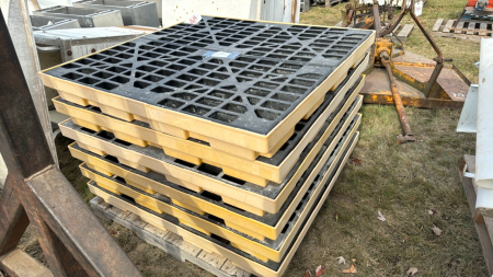 (6) Poly 4ftx4ft Chemical Barrel Pallets