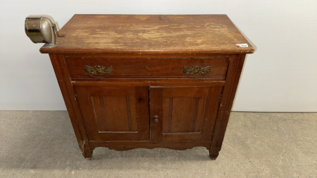 Dovetailed Wooden Wash Stand with Drawer & 2 Doors