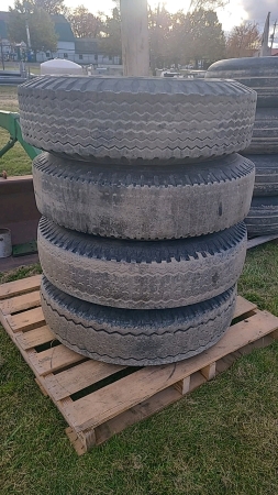 (4) 10.00-20 Tires on 8-Bolt Rims