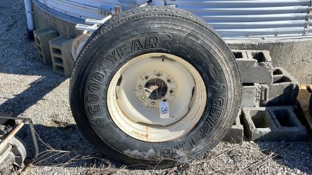 Goodyear 11R22.5 Tire and Rim