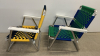 2 Aluminum Frame Beach Chairs with Woven Seats & Backs - 3