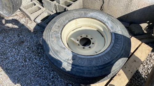 Goodyear 11R22.5 Tire and Rim