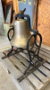 Large Brass/Bronze Bell on Steel Stand - 2