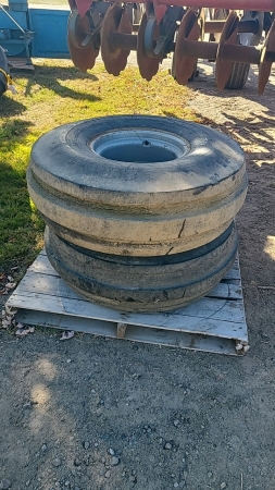 Pair of 11.00-16 Tractor Tires and 8-Bolt Rims