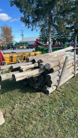 Skid of Used Wooden Fence Posts