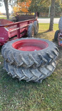 Pair of 14.9/13-38 Tires and Rims