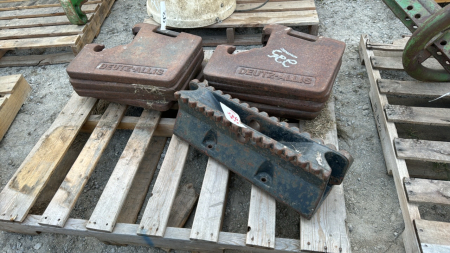 (10) Deutz Allis Weights with Bracket