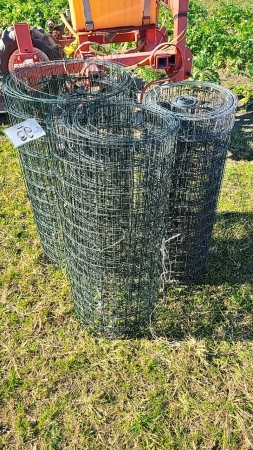 3 Partial Rolls of 36in Wire Fencing