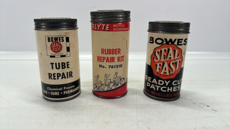 (3) Cardboard Tire Repair Kits with contents