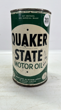 Quaker State Motor Oil One Imperial Quart Tin