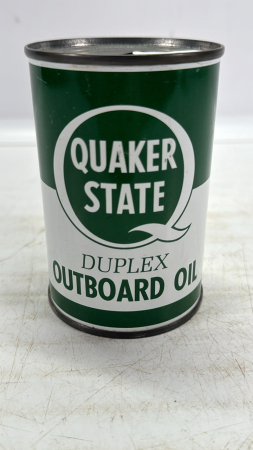 Quaker State Duplex Outboard Oil Tin Bank