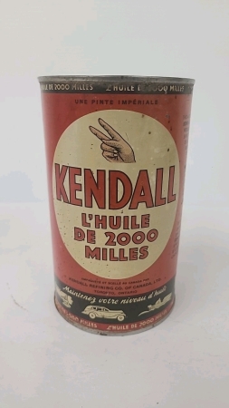 Kendall 2000 Mile Oil One Imperial Quart Tin