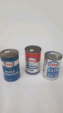 (3) Esso Cardboard Quart Cans