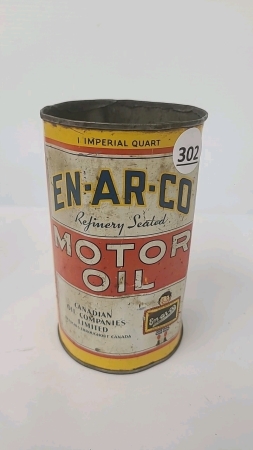 En-Ar-Co Motor Oil One Imperial Quart TIn