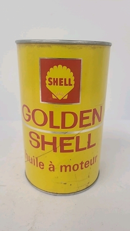 Shell Golden Motor Oil One Quart Tin Paperwrapped