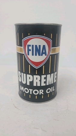 Fina Supreme Motor Oil Cardboard Quart