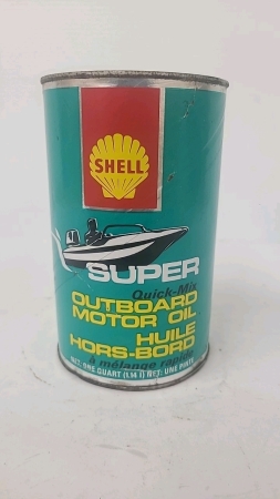 Shell Super Quick Mix Outboard Motor Oil Cardboard