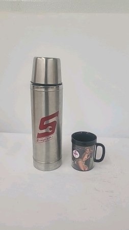 Snap-On Stainless Thermos & Acrylic Mug