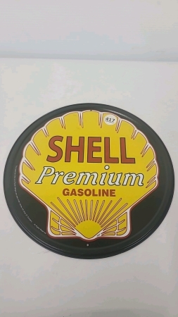 Shell Premium Gasoline Tin Repro Sign