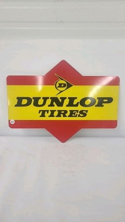 Tin Dunlop Tires Sign Double Sided