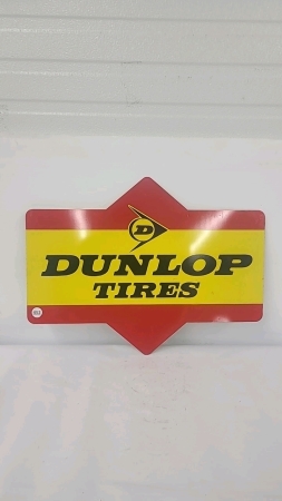 Tin Dunlop Tires Sign Double Sided