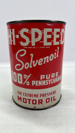 Solvenoil Hi-Speed Motor Oil One US Quart Tin