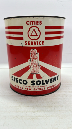 Cities Service 1 Gal Cisco Solvant Tin