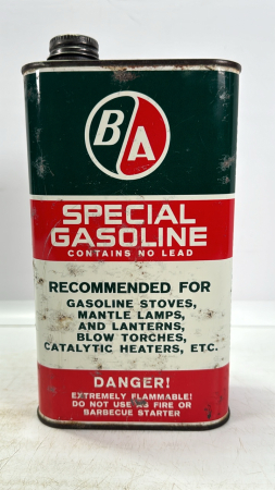 BA Special Gasoline Can 40 Oz Tin