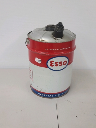 Esso 5 Imperial Gallons Metal Pail with Spout