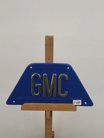 GMC Metal Sign with raised letters