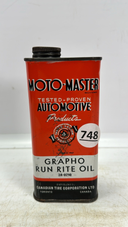 Moto-Master Run Rite Oil 10 Fl Oz Tin