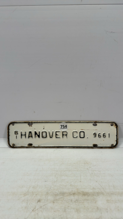 61 Hanover Co Metal Sign