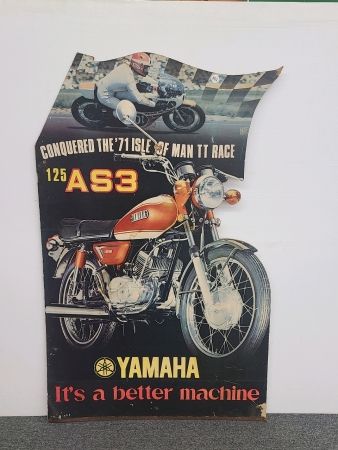 Yamaha Masonite Motorcycle Sign