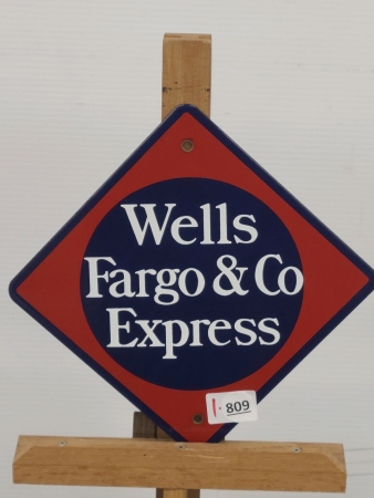 Wells Fargo & Company Express Enameled Sign
