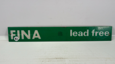 Fina Plexi Glass Pump Sign