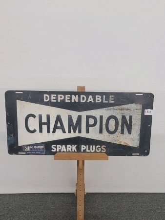 Champion Spark Plugs Metal Sign