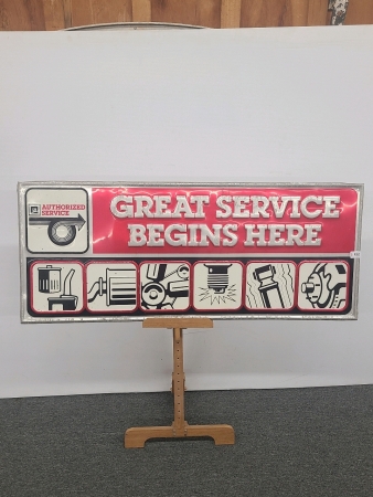 GM Authorized Service Tin Sign