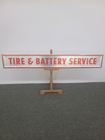 Aluminum Tire & Battery Service Sign