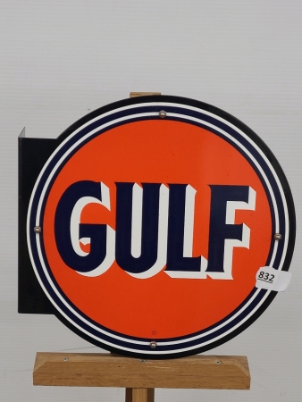 Repro Gulf Flanged Sign