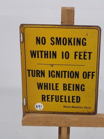 NO Smoking Within 10 Feet, Flanged Metal Sign