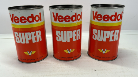 (3) Veedol Imperial Quarts Tins