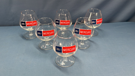 (6) Ford Mercury Brandy Glasses