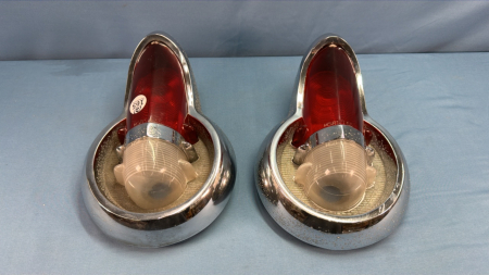 Pair of Tail Lights off a 1955 Mercury Wagon