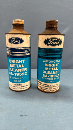 (2) Ford Bright Metal Cleaner Tins