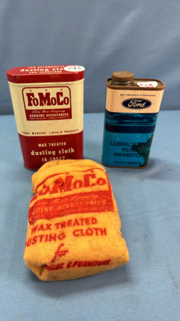 FoMoCo Dusting Cloth Tin with Cloth &