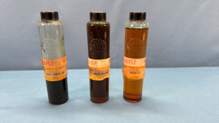 (3) Shell Sample Oil Bottles