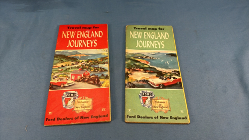 (2) Ford Dealers of New England Road Maps