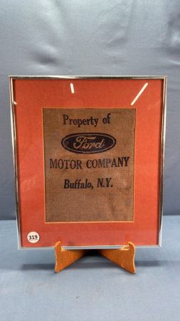 Framed "Property of Ford Motor Company"