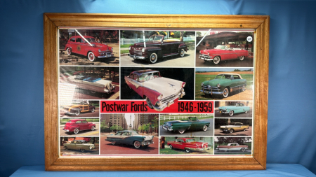 Framed Postwar Fords 1946-1959 Car Picture