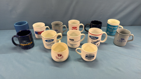 (12) Assorted Ford Related Coffee Mugs